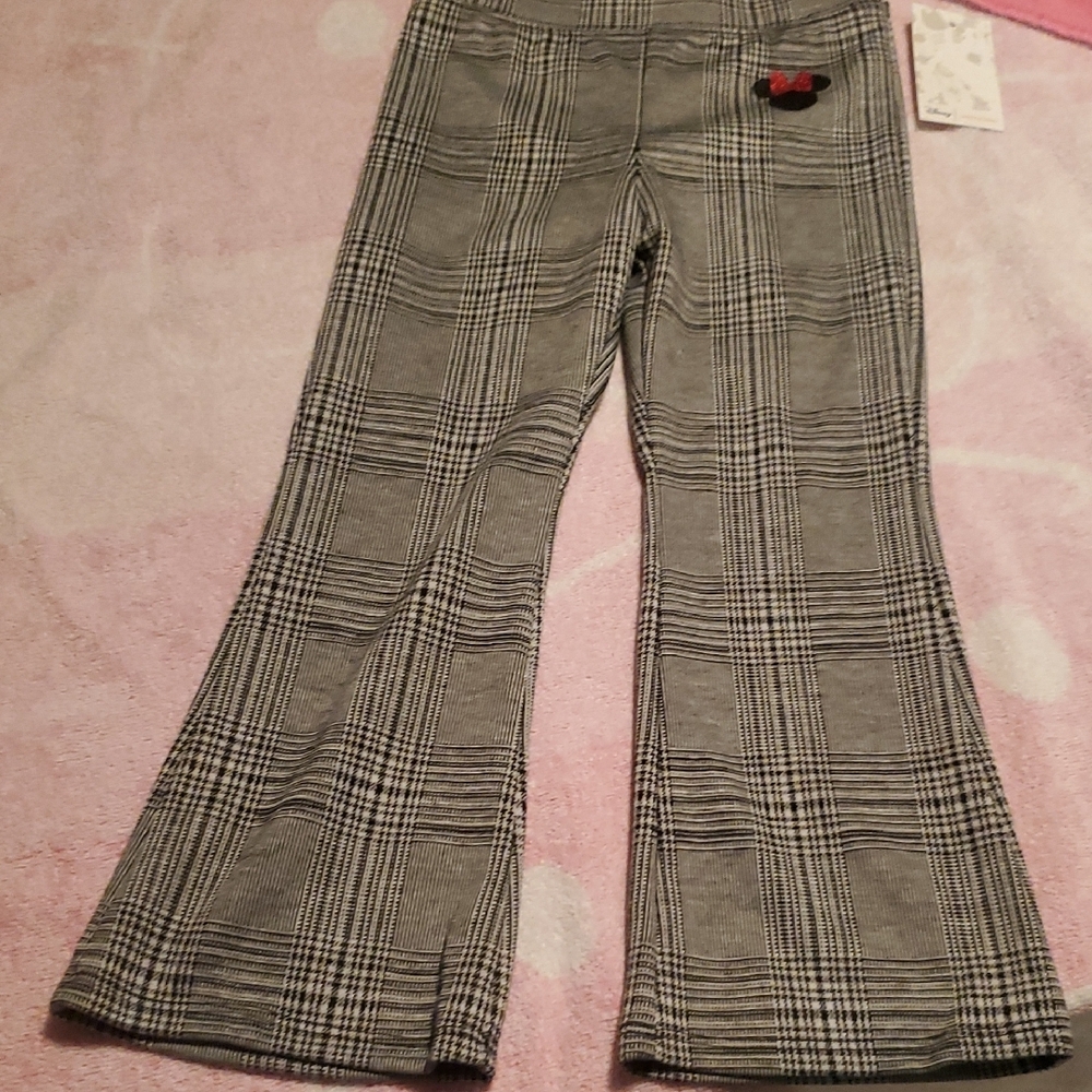 Disney Black and White Plaid Pants